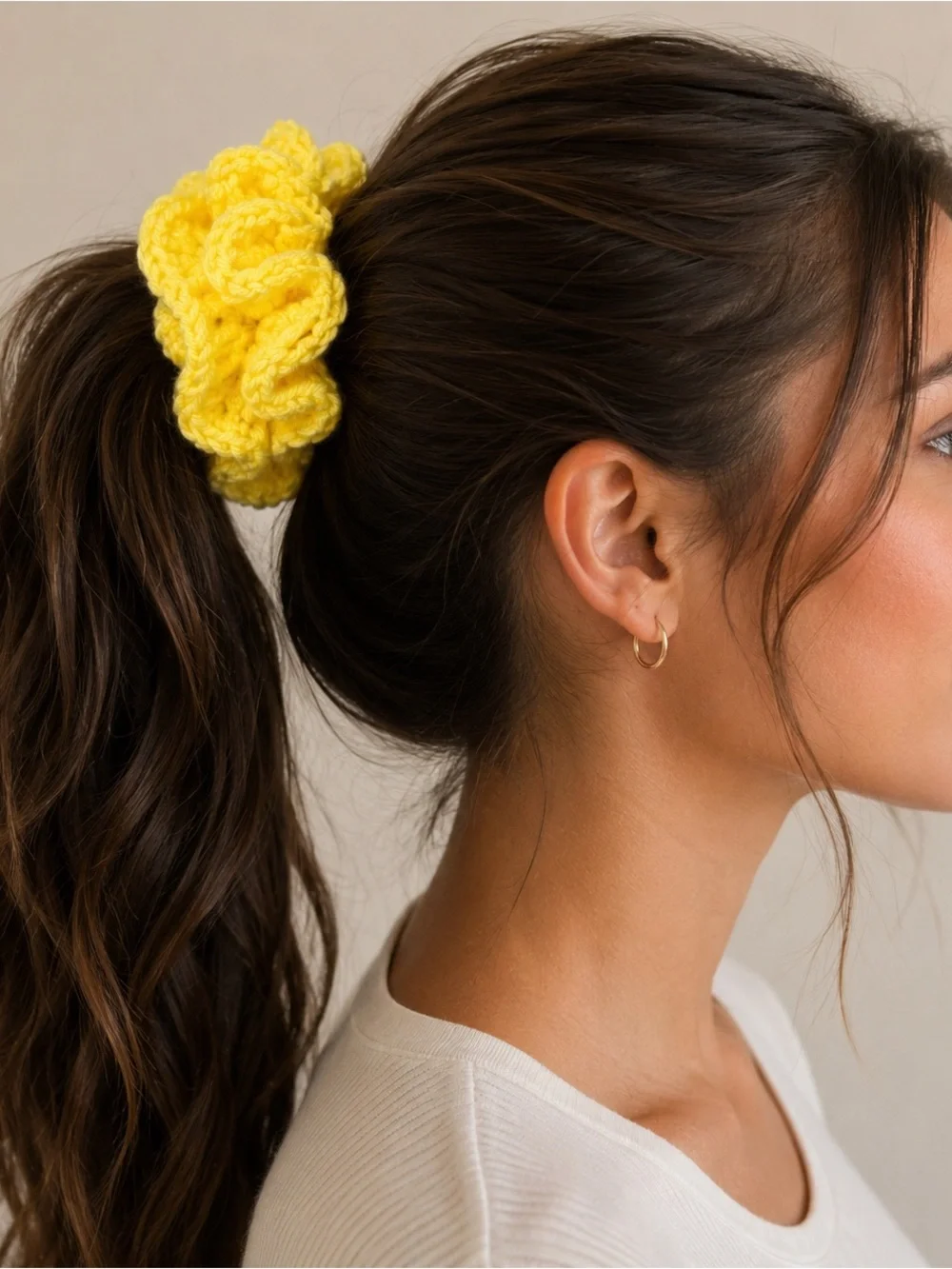 Handmade Crochet Scrunchie | Soft Hair Tie | Boho Cottagecore Accessory